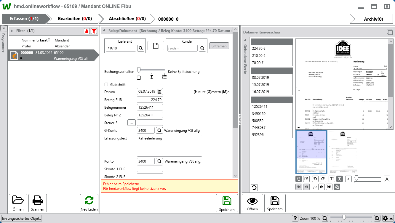 Onlinel�sung f�r Unternehmen - Rechnungswesen - Onlineworkflow - Fernzugriff