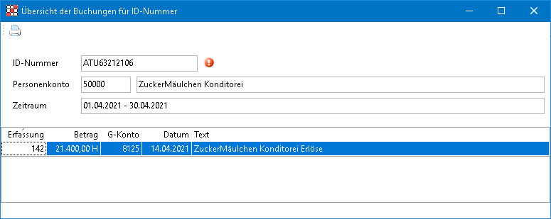 Rechnungswesen f�r Unternehmen - Finanzbuchhaltung - Kontrolle - UStID Pr�fung - Details