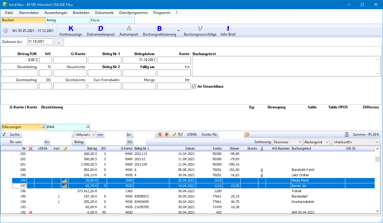 Rechnungswesen f�r Unternehmen - Finanzbuchhaltung - Mandanteninfobrief - �bersicht