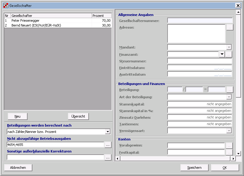 Steuern f�r Unternehmen - Steuern - Festellungserkl�rung - Gesellschafter - Dialoge