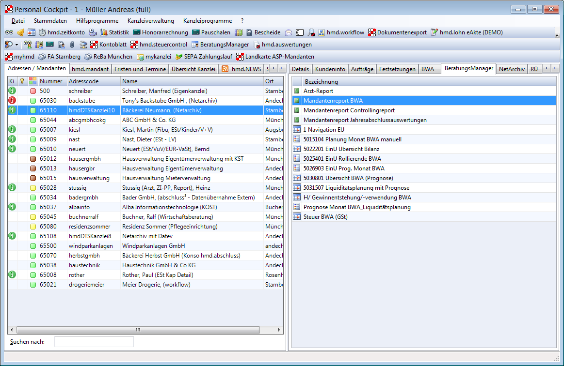 Rechnungswesen f�r Unternehmen - Controlling - Wirtschaftsberatung - �bersicht - Auswertungen