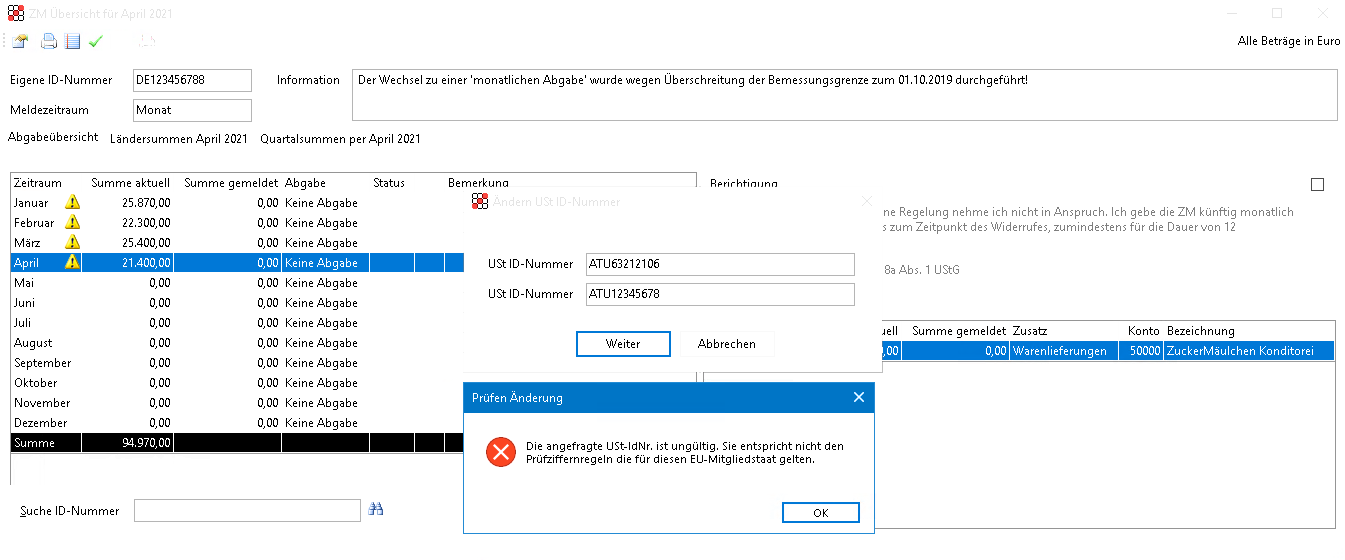 Rechnungswesen f�r Unternehmen - Finanzbuchhaltung - Kontrolle - UStID Pr�fung -Onlinepr�fung