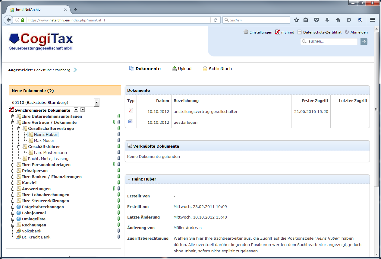 Cloudl�sungen f�r Unternehmen - Unternehmensl�sungen - Rechnungswesen - Netarchiv - �bersicht
