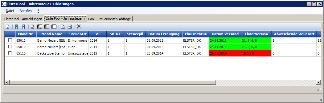 Rechnungswesen f�r Unternehmen - Finanzbuchhaltung - Elsterpool - Jahressteuer - Erkl�rungen