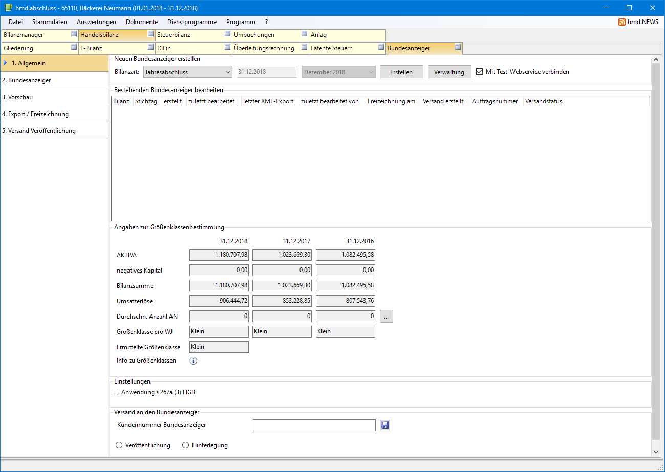 Rechnungswesen f�r Unternehmen - Rechnungswesen - Jahresabschluss - Bundesanzeiger - �bersicht