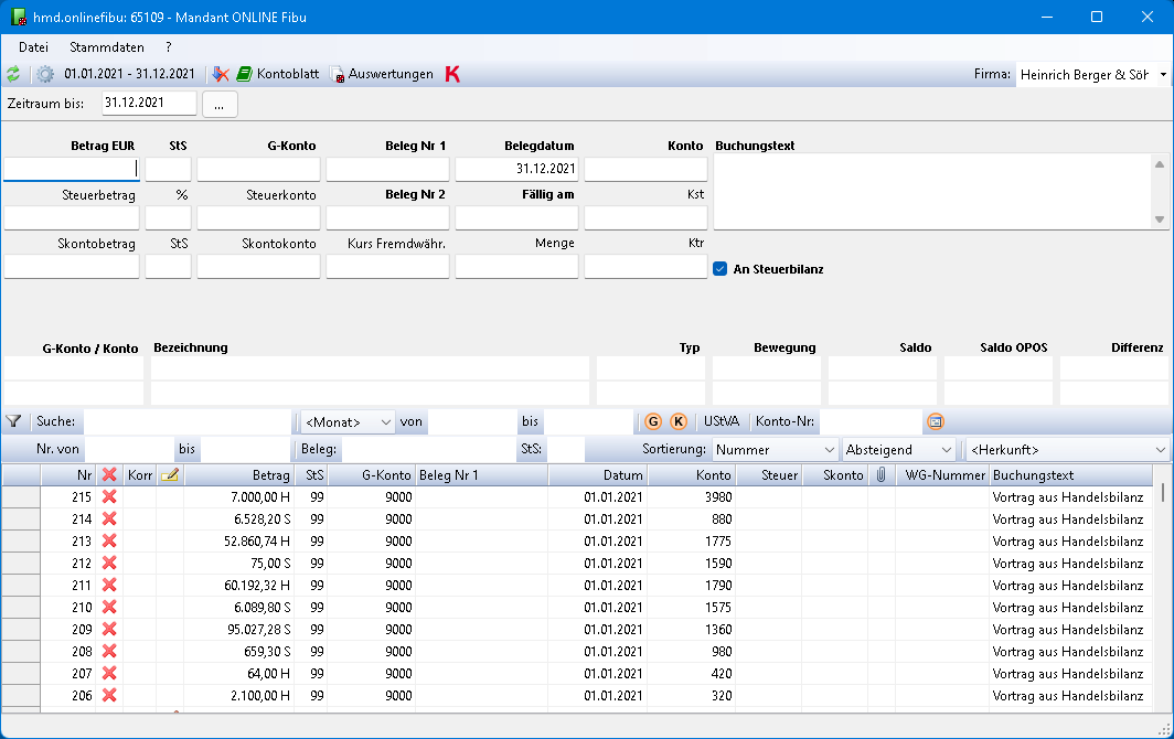 Onlinel�sung f�r Unternehmen - Rechnungswesen - Onlinefinanzbuchhaltung - Fernzugriff