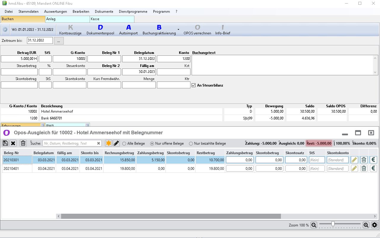 Rechnungswesen f�r Unternehmen - Finanzbuchhaltung - Offene Posten  - �bersicht
