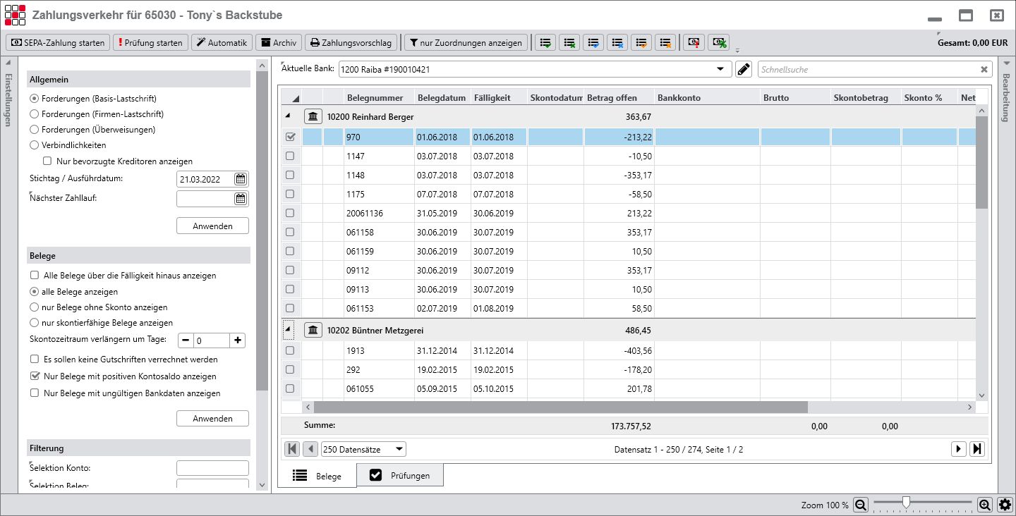 Rechnungswesen f�r Unternehmen - Finanzbuchhaltung - Zahlungsverkehr - �bersicht - Details